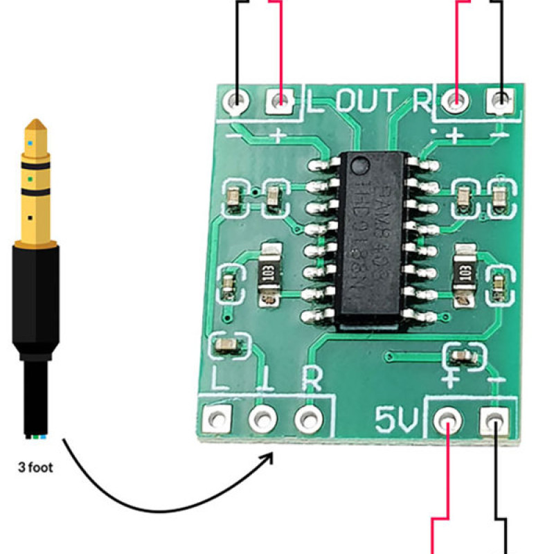 Mạch khuếch đại âm thanh PAM8403 6W hifi 2.0 class D không volume