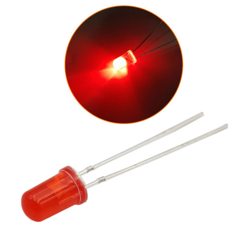 Led Phủ Màu 5mm Đỏ