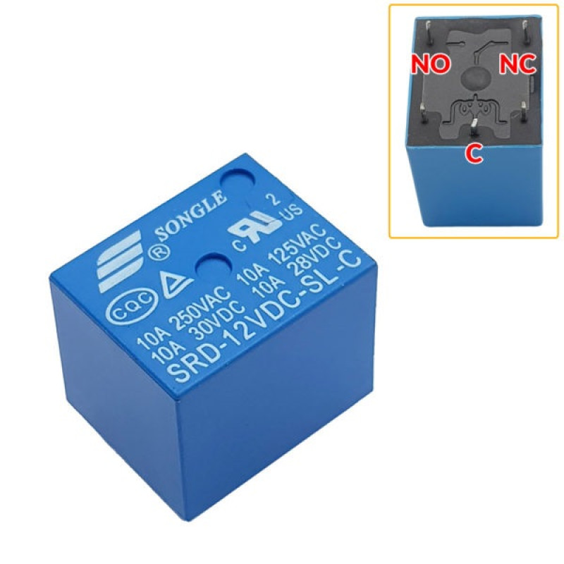 Relay 12VDC 10A 5 chân